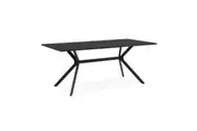 Design Square Kays Modern Rectangular Kitchen Dining Table 180cm Metal Frame Grey/Black
