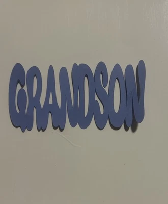 Grandson Word Title Paper Piece Handmade For Scrapbooks