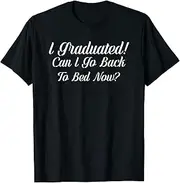 [X.Style] I Graduated Can I Go Back to Bed Now Funny Graduation Kids ds864 T-Shirt (3XL) Black