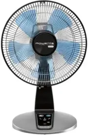 Rowenta, Desk Fan, Turbo Silence Table Fan with Remote, 5-Speed, Silver/Black