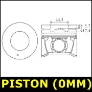 Piston Fits HYUNDAI GRANDEUR SANTA FE Opt2/2 No Oversize II 2.2 D4EB 00092KP