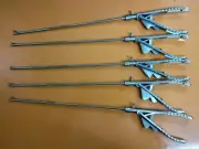 Laparoscopic Needle Holder Driver Self Riding Curved Straight Left Jaw Forceps
