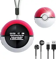 64 GB MP3 Player Kids MP3 Player Bluetooth 5.0 Mini Monster Ball Music Player with Headphones, Hanging Cord, Speaker, HiFi Sound, FM Radio, Recording, Pedometer
