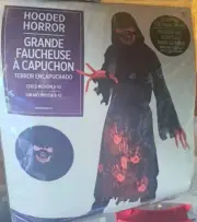 Hooded Horror Grim Reaper Halloween Child Costume Medium 8/10 Glow In The Dark