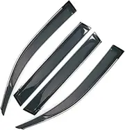 QVQOCUKS Car Side Windows Visors Windshield Deflectors Compatible for WEY Tank 300 2024~2021 Rain Eyebrow Guards Sun Visor Wind Accessorie(4X Black)