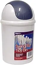 HomeLeisure Swing Top Tidy Bin, Silver, 5 Litre Capacity