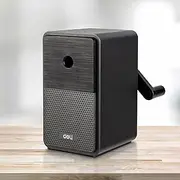 Deli Manual Pencil Sharpener - Auto-in Hand Crank with Adjustable Point for Colored Pencils, Kids, Students, Classroom, Home and Office, Black