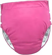 TENOL Reusable Adults Cloth Diapers Wraps Leakproof Washable Convenient to Put on and Take Off Incontinence Pants Breathable Lining, rose red