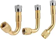 3pcs Adaptor Extension Stem for Tire Valve Universal Fitment 90° Bend for Easy Inflation