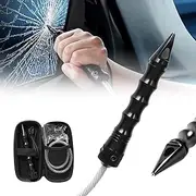 Car Window Breaker Multi-Functional Defensive Whip & Car Window Crash Breaker with PU Box Car Emergency Escape Tool Automotive Accessories