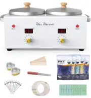 Double Wax Warmer Professional, Digital Adjustable Temperature Wax Pot Kit