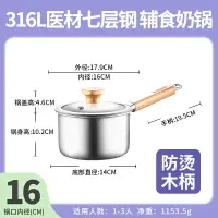 在飛比找樂天市場購物網優惠-316不鏽鋼炒鍋 不粘鍋 316不鏽鋼平底鍋不粘鍋家用鍋16