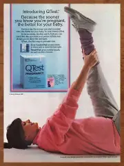 1987 QTest Pregnancy Vintage Print Ad/Poster 80s Mom Retro Health Art Décor