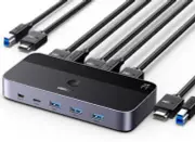 USB 3.0 KVM HDMI Switch 4K@60Hz High-Speed Transmission Share 3 USB + 1 Type-C