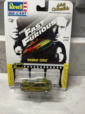 1/64 Revell The Fast & The Furious Metallic Olive Green Honda Civic - Issue #102