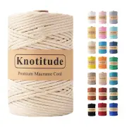 KNOTITUDE 5mm x 140 Yards Soft High Quality Polyester Kintted Macrame Cord Yarn