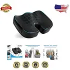 Elegant Black 3-Inch Memory Foam Cushion for Sciatica & Tailbone Pain Relief