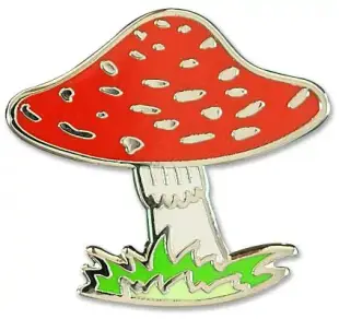 Mushroom Hard Enamel Cloisonne Pin