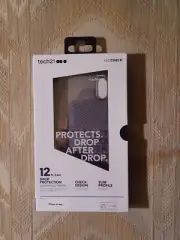 Tech 21 iPhone Xs Max Phone Case Smokey Black Evocheck Flex Shock 12 Ft Drop...