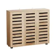 Shoe Cabinet Shoes Organiser Storage Rack 30 Pair Adjustable Shelf Wooden