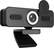 1080P HD Webcam Computer Webcam with Microphone USB PC Web Camera 120-degree Wide Angle with Fill-in Light Free Drive for Recording Calling Conferencing Gaming Compatible with Windows Vista iOS