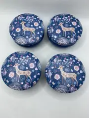 Dynwave DIY Candle Tin Jars Empty Deer Round Candle Tin Box With Lid