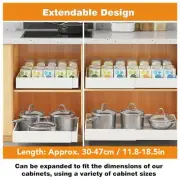 Pull Out Cabinet Organizer Expandable Adhesive Cabinet Slide Out Drawer US HG