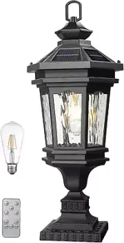 Portable Solar Post Light ，Waterproof Table Lamp with Non-Slip Bottom Design Out