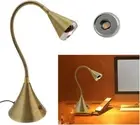 Antique Brass Dimmable LED Desk Lamp with Flexible Gooseneck - Elegant Style