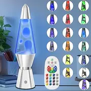 17 Colors Changing Lava Lamp, 37cm Liquid Motion Lamps with Remote, LED Table Lamp Relaxing Night Light Nightlight for Kids Teens and Adults, Magma Lamp for Bedroom Living Room Office Kitchen
