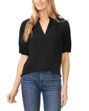 CeCe Ruffle Neck Raglan Sleeve Top