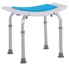 HOMCOM 6-Level Height Adjustable Aluminium Bath Room Stool Chair Shower Non-Slip
