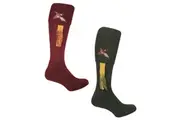 Bisley Pheasant Socks with garters - embroidered breeks - Size 8 to 11