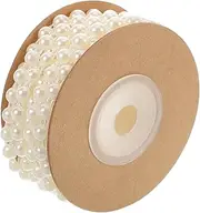 [JEWEDECO] Half Round Pearl Bead Garland String Pearl Beads Spool for DIY Crafts Wedding Party Decoration Jewelry Making Accessories Durable and Versatile Beaded Chain