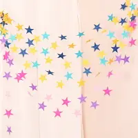 在飛比找樂天市場購物網優惠-兒童生日派對裝飾五角星拉旗寶寶周歲布置用品創意星星形拉花掛飾