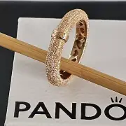 Pandora Rose ™ Matte Brilliance Ring w. Diamond Pointing 187954 Sz 56 Free Post