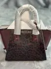 Michael Kors Xbody Avril XSmall Cheetah Print Calf Hair Leather Satchel Oxblood