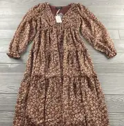 by the river dress Size Small with small flowers smog waist country peasant NWT