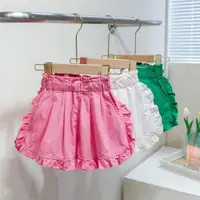 在飛比找ETMall東森購物網優惠-韓版女寶寶純棉夏季白色短褲童裝