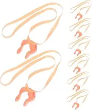 Swim Training Essential 8pcs String Nose Clips for Swimming Comfortable Emulsion Material Waterproof