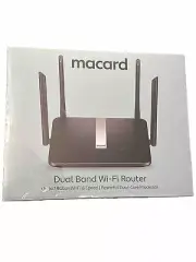 Macard Dual Band WiFi-6 Router Mesh, MU-MIMO, 5 Gigabit Ethernet Ports NEW Bnib