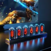 RGB Nixie Tube Clock LED Glows IPS Color Screen Gaming Desktop Decor Nightlight