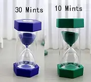 YAIHE Sand Timer Visible time and Color Sturdy Bottle Accurate Sand Clock Timer 5 Minutes 10 Minutes 20 Mints 30 Minutes 60 Minutes in Different Color Hexagon no Rolling