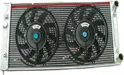 Aluminum Radiator + FANS,Compatible With VW Vento/GOLF MK3 GTI Petrol/Diesel 1991-1999 Cabriolet JETTA GLS 1.6 1.8 1.9 TDi 2.0 8V 16v