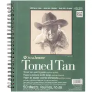 Strathmore 412900 Toned Sketch Spiral Paper Pad 9"X12"-Tan 50 Sheets