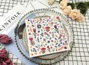 3 Paper Napkins for Decoupage / Tea Parties - Whimsical Rainbow Delight