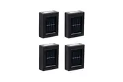 4pc Licht Solar Powered Wall Fence Outdoor Garden Light Warm White LED 7.5x10cm
