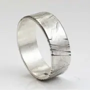 Hammered Band Ring 925 Sterling Silver Customizable Men’s & Women Gift Handmade