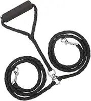 Double Dog Lead Dual Leash Coupler Splitter No Tangle with Comfortable Padded Handles for Walking and Traning