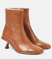[Souliers Martinez] Souliers Martinez Meyer leather ankle boots AU 7 brown